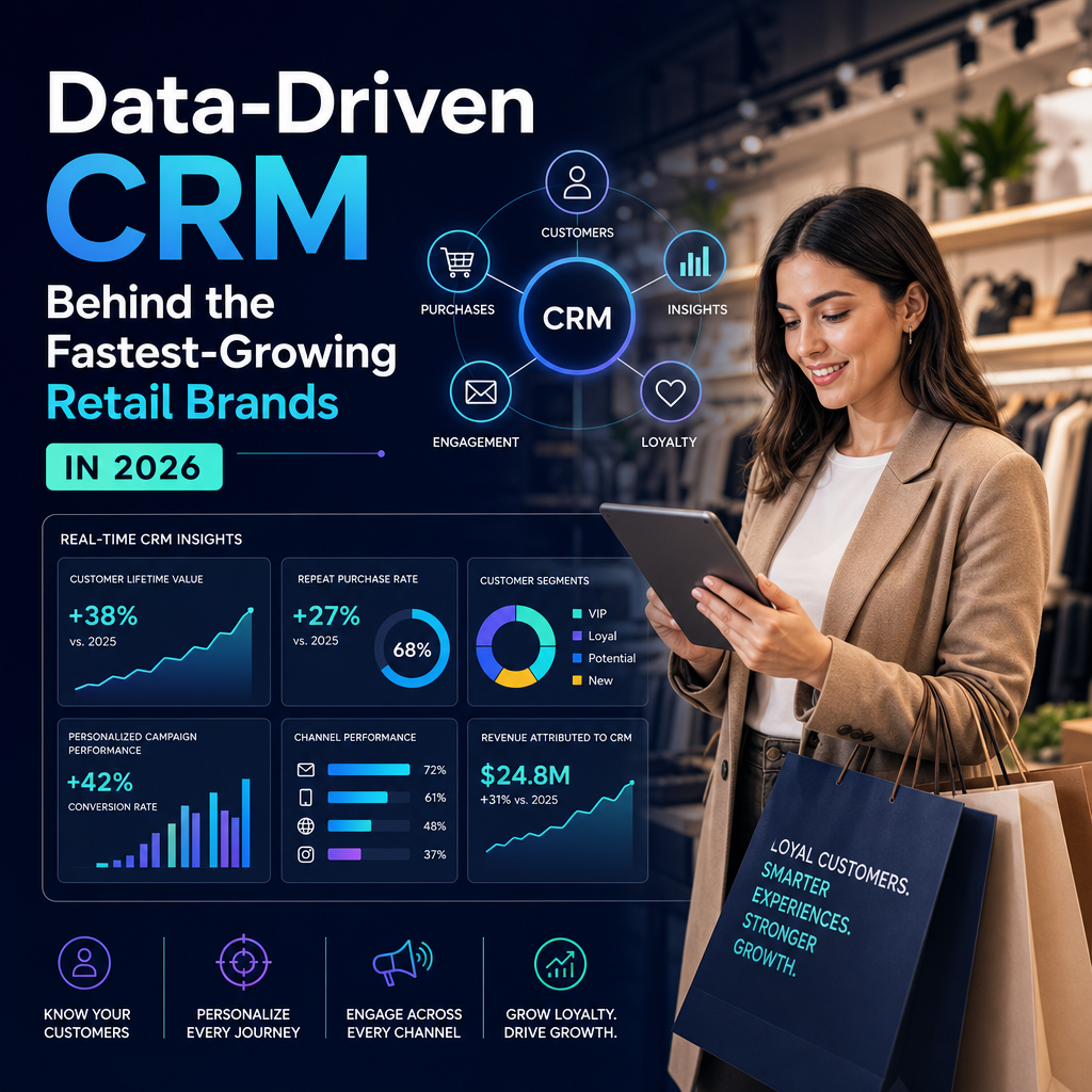 Illustration of Data-Driven CRM Behind the Fastest-Growing Retail Brands in 2026
