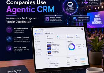 Illustration of How Event Companies Use Agentic CRM to Automate Bookings and Vendor Coordination