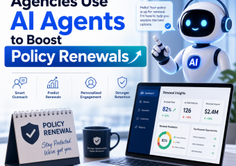 Illustration of How Insurance Agencies Use AI Agents to Boost Policy Renewals