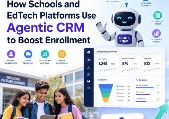 Illustration of How Schools and EdTech Platforms Use Agentic CRM to Boost Enrollment