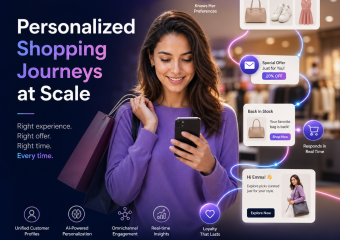 Illustration of Personalized Shopping Journeys at Scale with DASHCRM OS