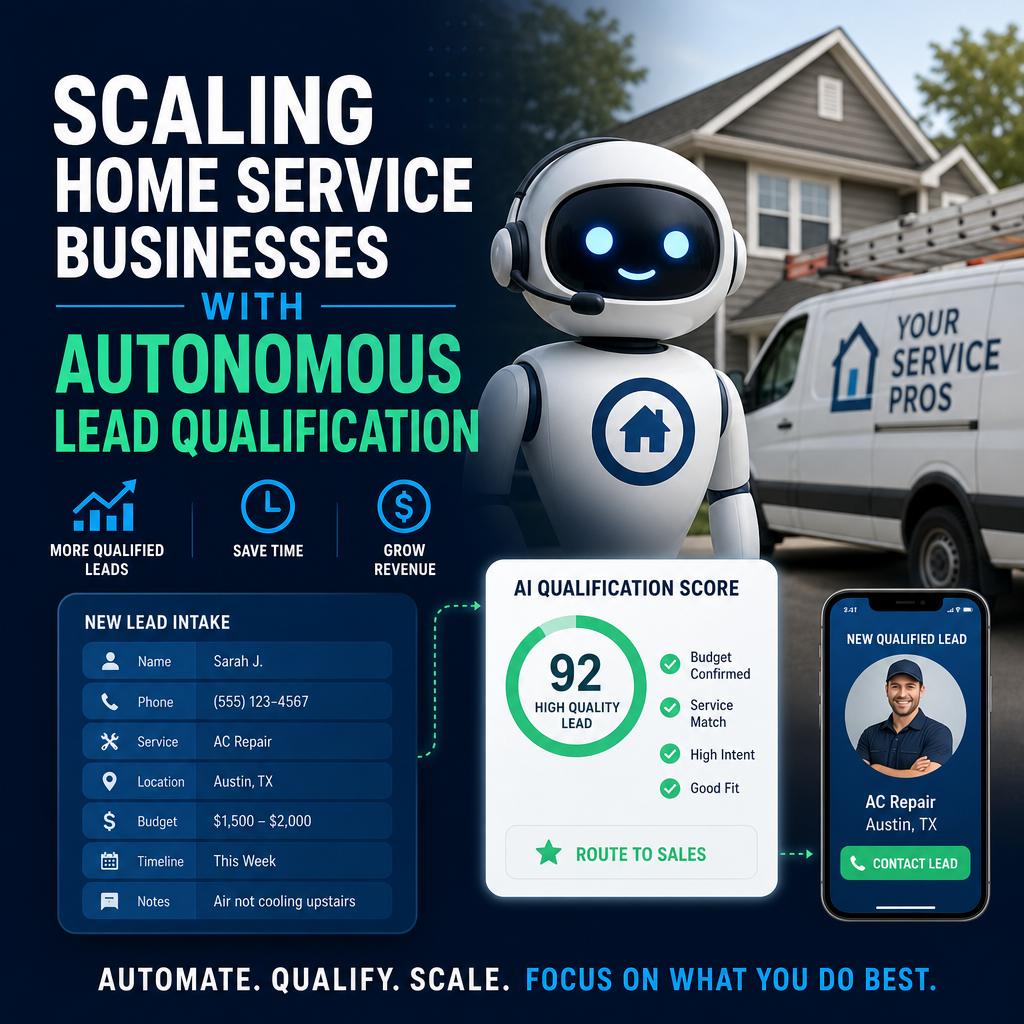 Illustration of Scaling Home Service Businesses with Autonomous Lead Qualification