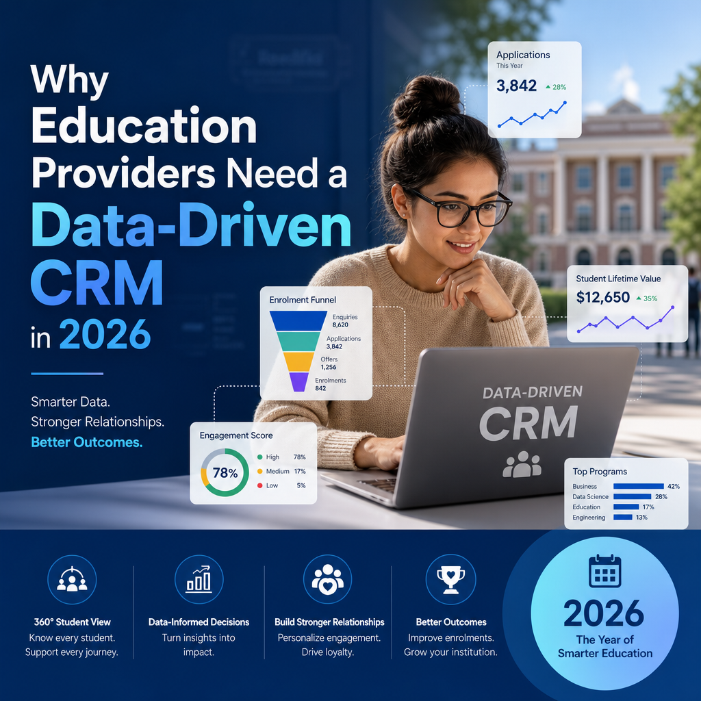 Illustration of Why Education Providers Need a Data-Driven CRM in 2026